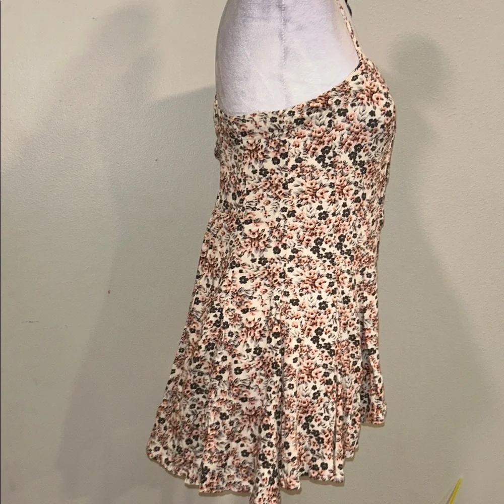 Free People XS Floral Print Button Up Swing Top Blouse Boho Print Women's Top - Picture 5 of 9